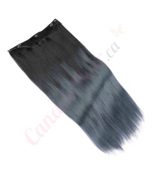 Ombre Grey Invisible Wire  Extensions - Synthetic Hair [FINAL SALE]