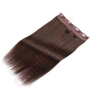 human hair halo extensions 	dark brown #2