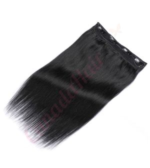 Jet Black #1 Invisible Wire Human Hair