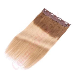 human hair halo extensions 	ombre blonde