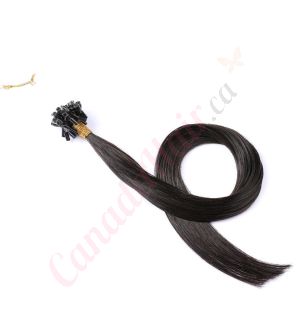 micro-loop hair extensions canadahair	Black Brown #1b