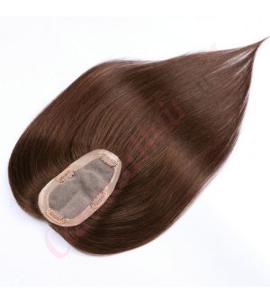 Dark Brown #2 Hair Topper For Thinning Hair Part (Size: 2.75 inch x 5 inch) Remy Human Hair