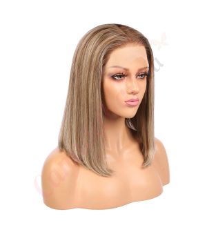 Zoey - Short Ombre Blonde Remy Human Hair Wig 14 Inches Bob Wig