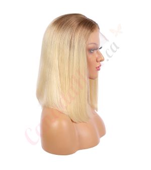 Ella - Short Ombre Blonde Remy Human Hair Wig 14 Inches Bob Wig 