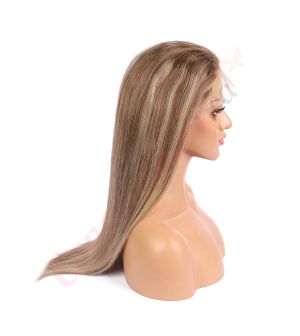Emma - Long Highlighted Blonde Remy Human Hair Wig 18 Inches