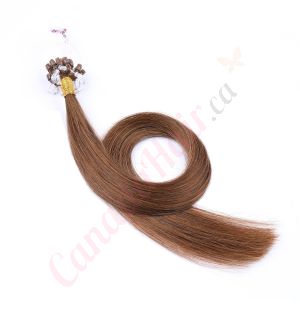 human remy hair microbeads extensions	Chestnut brown #6