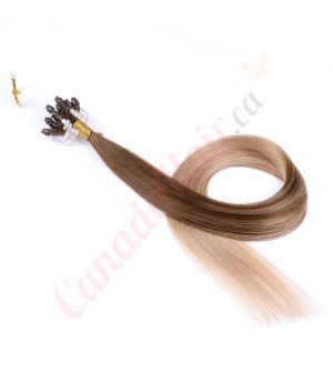 Ombre Blonde Micro-loops Human Hair