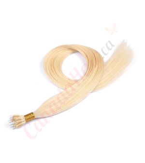 Blonde #60 Nano-Rings Remy Hair