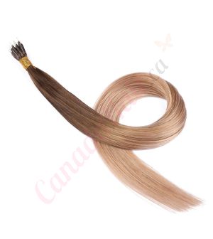 Ombre Blonde Nano-Rings Human Hair