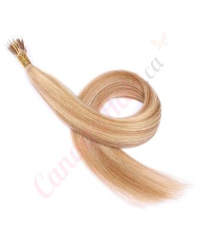 Honey Brown & Ash Blonde #12/24 Nano-Rings Remy Hair