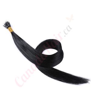 Jet Black #1 Nano-Rings Remy Hair