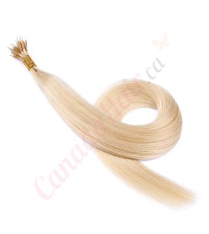 Bleach Blonde #613 Nano-Rings Remy Hair