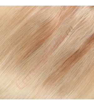 22 inch Wavy Clip-ins Remy Human Hair Ombre Light Blonde 115g