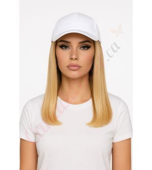 10 inch Remy Hair Ombre Light Blonde Wig, White Hat [FINAL SALE]