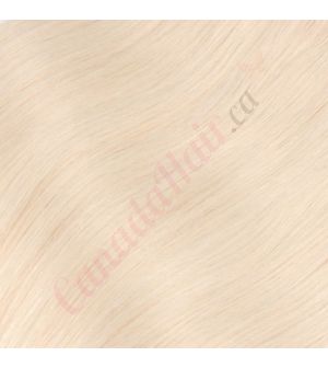 14 inch Wavy Clip-ins Remy Human Hair Platinum Blonde 85g