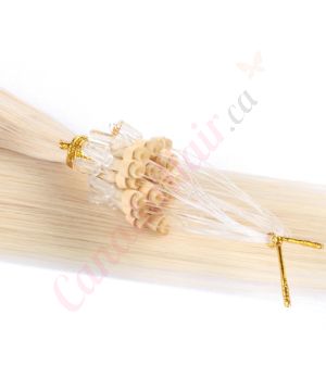 Platinum Blonde Micro-loops Human Hair