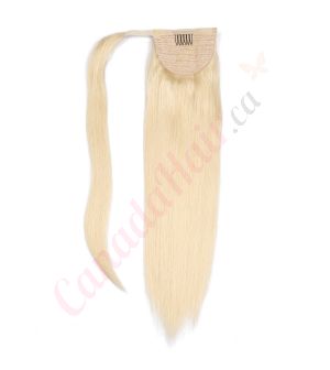 ponytail hair extensions canadahair real hair	Bleach blonde #613