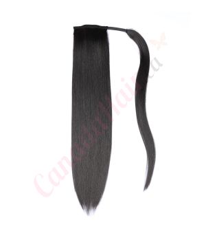 ponytail hair extensions canadahair real hair	black brown #1b