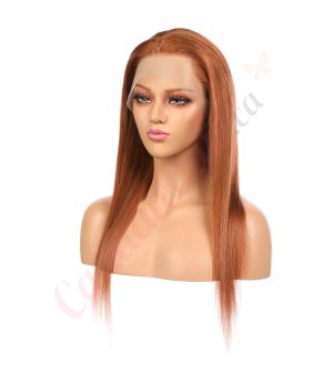 Abigail - Long Redhead Remy Human Hair Wig 18 Inches 