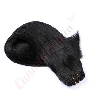 sew-in hair extensions canadahair	Jet Black (#1) 	remy hair