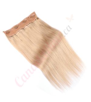  Sandy Blonde Invisible Wire Extensions - Human Hair
