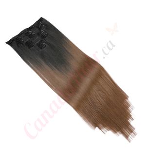 Ombre Brown Clip-ins Synthetic Hair [FINAL SALE] 