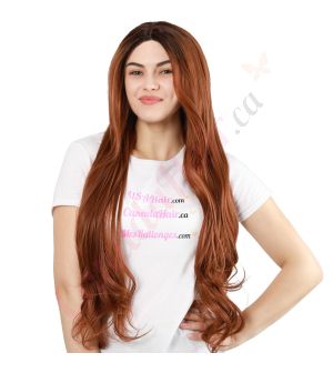 G1611110C-v4 - Long Ginger Synthetic Hair Wig [FINAL SALE]