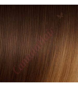 18 inch Clip-ins Remy Human Hair Deep Chestnut Brown to Warm Caramel #T3 8 100g
