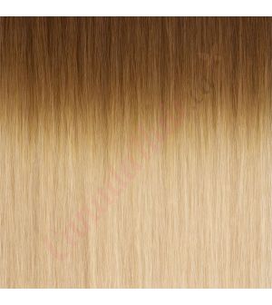 14 inch Clip-Ins European Hair Soft Brown Root to Vanilla Blonde #T9A White 125g(PRE-ORDER, SHIPS IN 4 TO 6 WEEKS)
