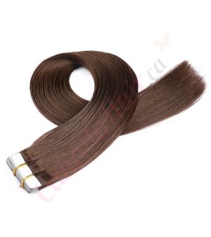 Dark Brown #2 Tape-ins Remy Hair