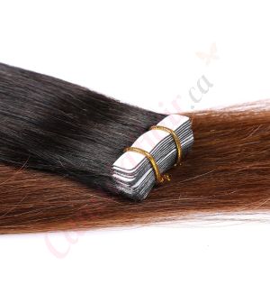 Ombre Chestnut Brown Tape-ins Human Hair