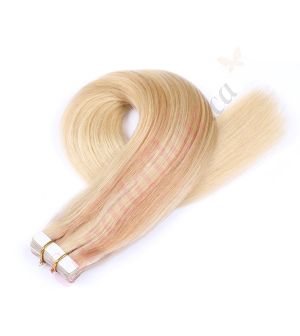 Ombre Light Blonde Tape-ins Human Hair