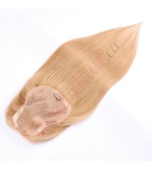 Strawberry Blonde #27 Hair Topper For Thinning Hair Part Large Coverage (Size: 3 inch - 5.75 inch x 5 inch) Remy Human Hair 