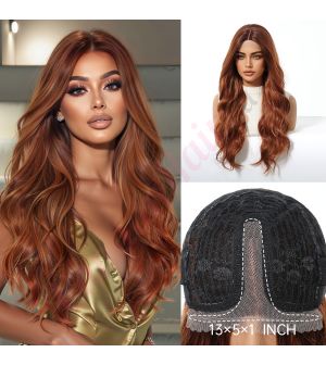 WG1001-3 Copper Auburn Synthetic Curly Trendy Styles Wig [FINAL SALE]