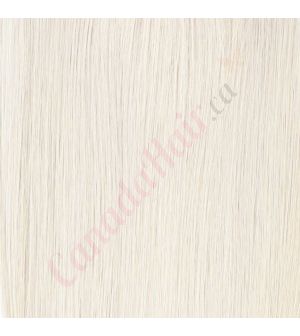 18 inch Wavy Clip-ins Remy Human Hair White Blonde 100g