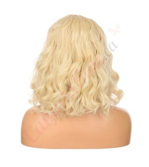 DM1707395-v4 - Short Blonde Synthetic Hair Wig With Bangs [FINAL SALE]