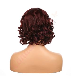 DM1707525-v4 - Short Dark Red Synthetic Hair Wig [FINAL SALE]