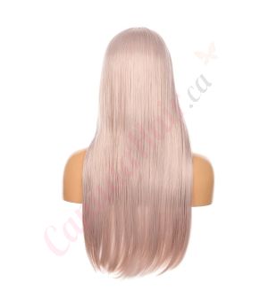 DM1707539-v4 - Long Light Rose Gold Synthetic Hair Wig With Bangs [FINAL SALE]