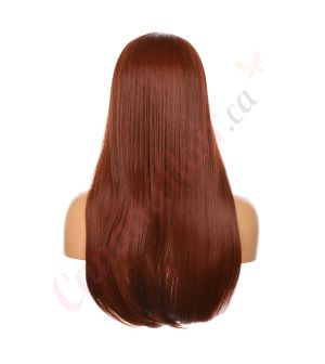 DM1707540-v4 - Long Light Red Synthetic Hair Wig With Bangs [FINAL SALE]