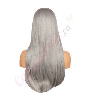 DM1707541-v4 - Long Grey Synthetic Hair Wig With Bangs [FINAL SALE]