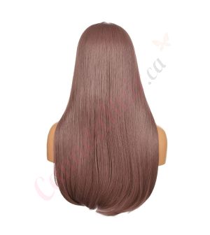 DM1707544-v4 - Long Mauve Pastel Synthetic Hair Wig With Bangs  [FINAL SALE]