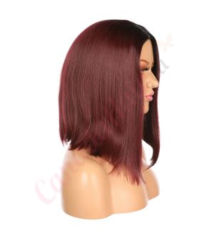 DM1810677-v4 - Short Dark Red Synthetic Hair Wig  [FINAL SALE]