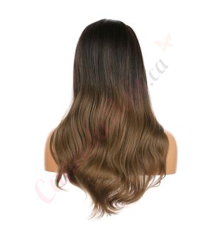 DM2031287-v4 - Long Ombre Brown Synthetic Hair Wig  [FINAL SALE]