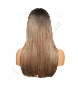 DM2031297-v4 - Long Ombre Brown Synthetic Hair Wig With Bangs [FINAL SALE]