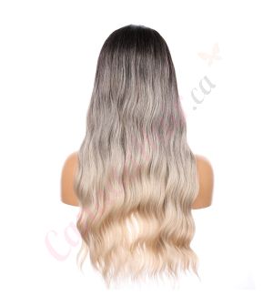 DM2031301-v4 - Long Ombre Grey Synthetic Hair Wig With Bangs [FINAL SALE]