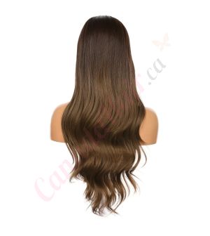 DM2031312-v4 - Long Ombre Brown Synthetic Hair Wig  [FINAL SALE]