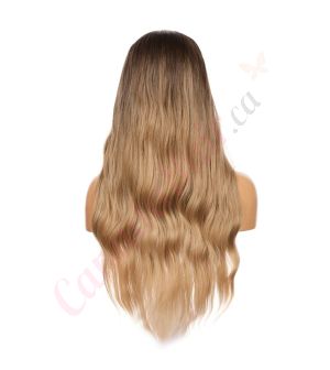 DM2031329-v4 - Long Ombre Brown Blonde Synthetic Hair Wig [FINAL SALE]