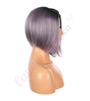 FU190302669-v3 - Short Purple Synthetic Hair Wig [FINAL SALE]