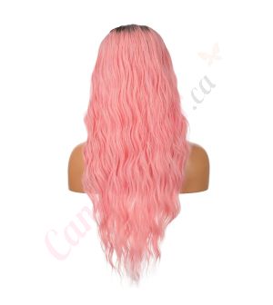 FU190322677-v3 - Long Pink Synthetic Hair Wig  [FINAL SALE]