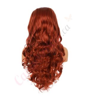G1611041C-v3 - Long Red Synthetic Hair Wig  [FINAL SALE]